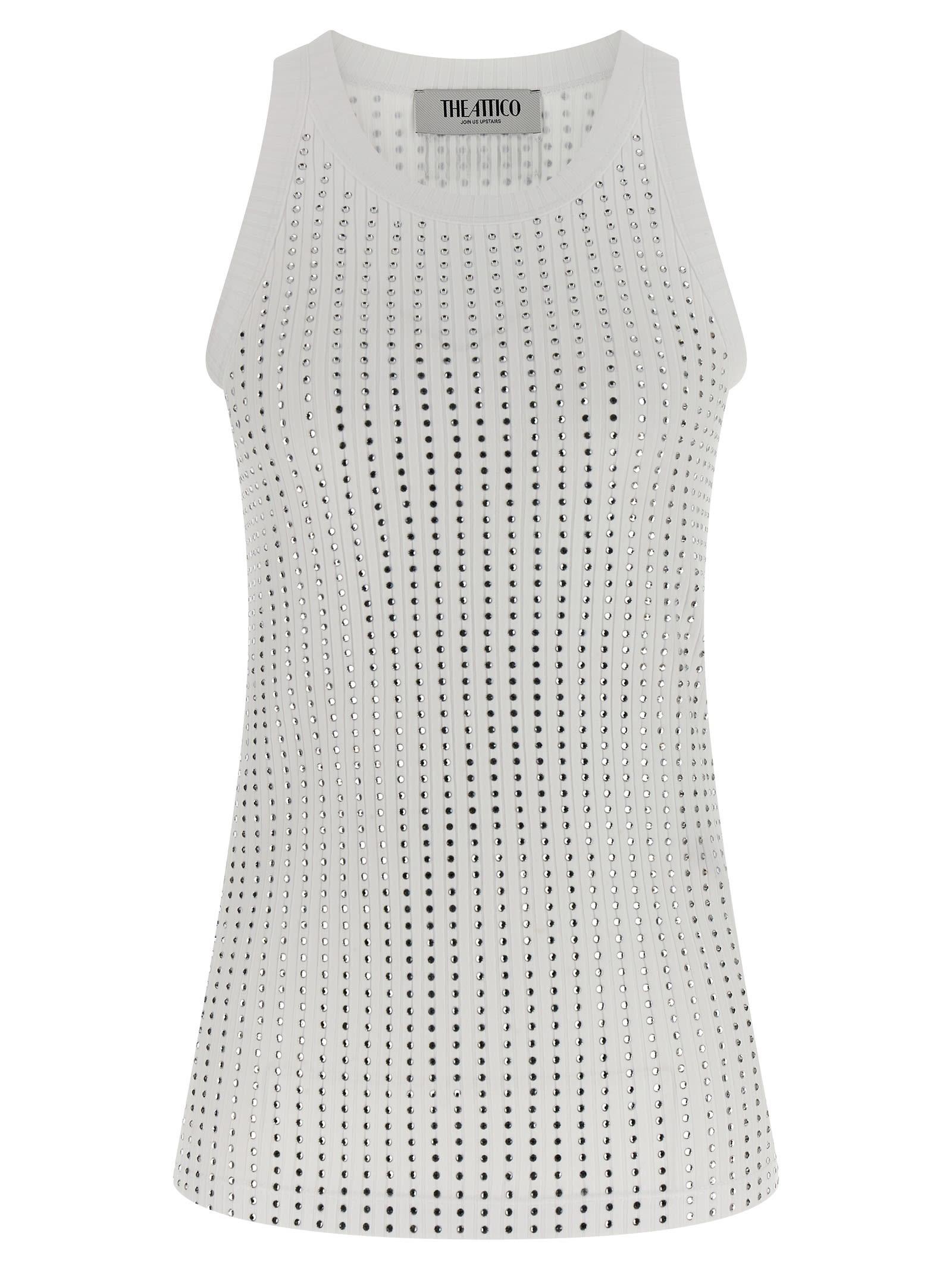 the attico rhinestone tank top
