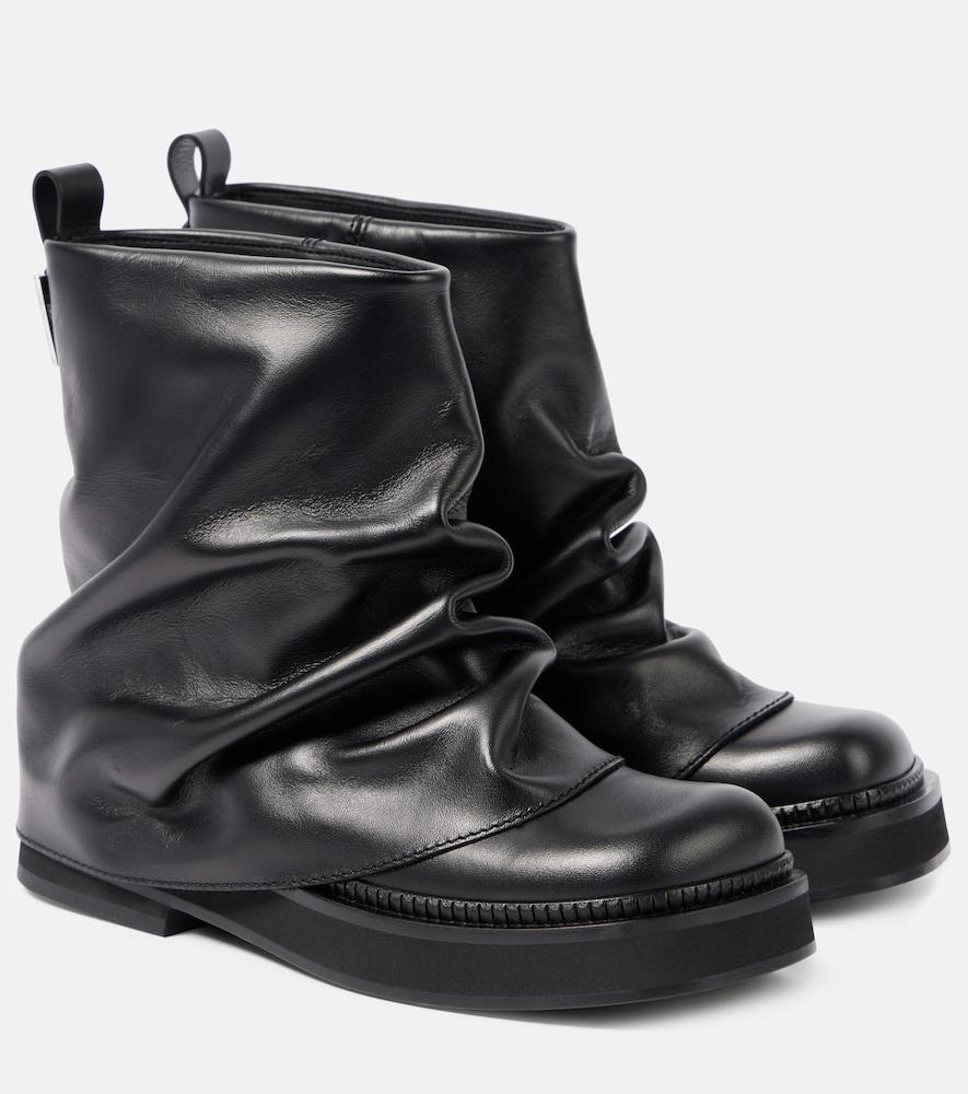 the attico robin leather ankle boots