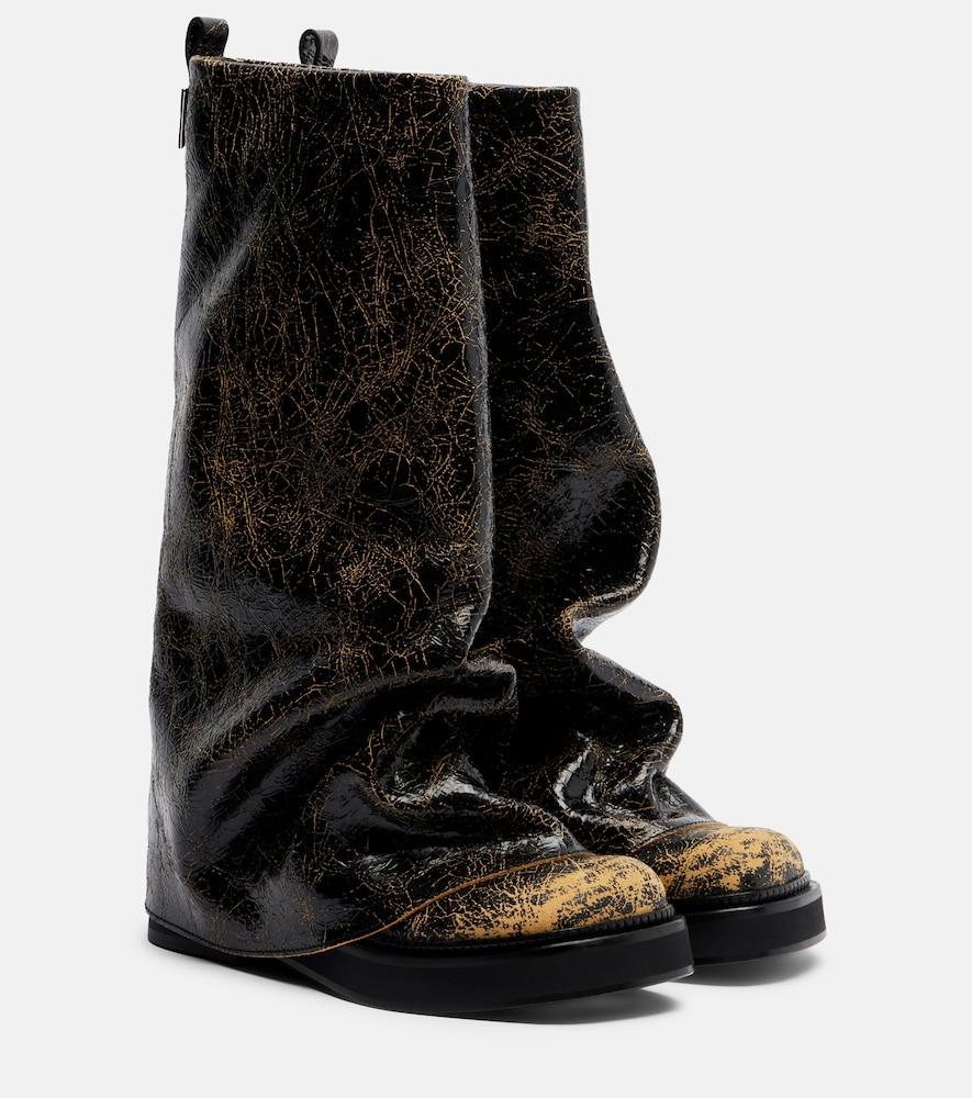 the attico robin leather knee