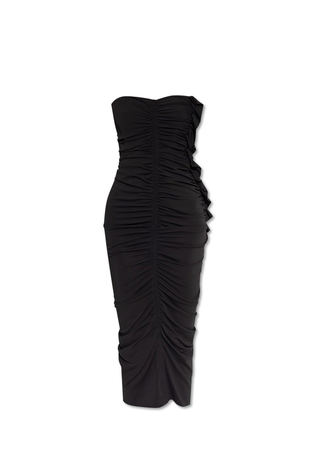 the attico ruched midi dresses