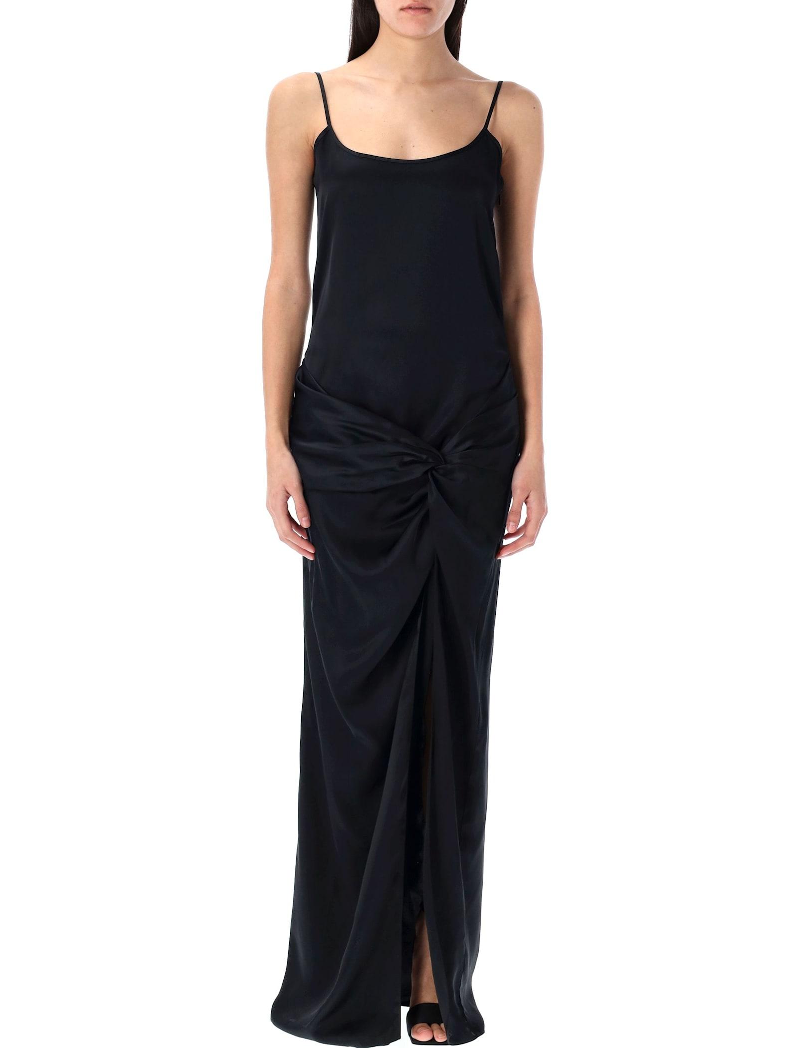 the attico satin long dress