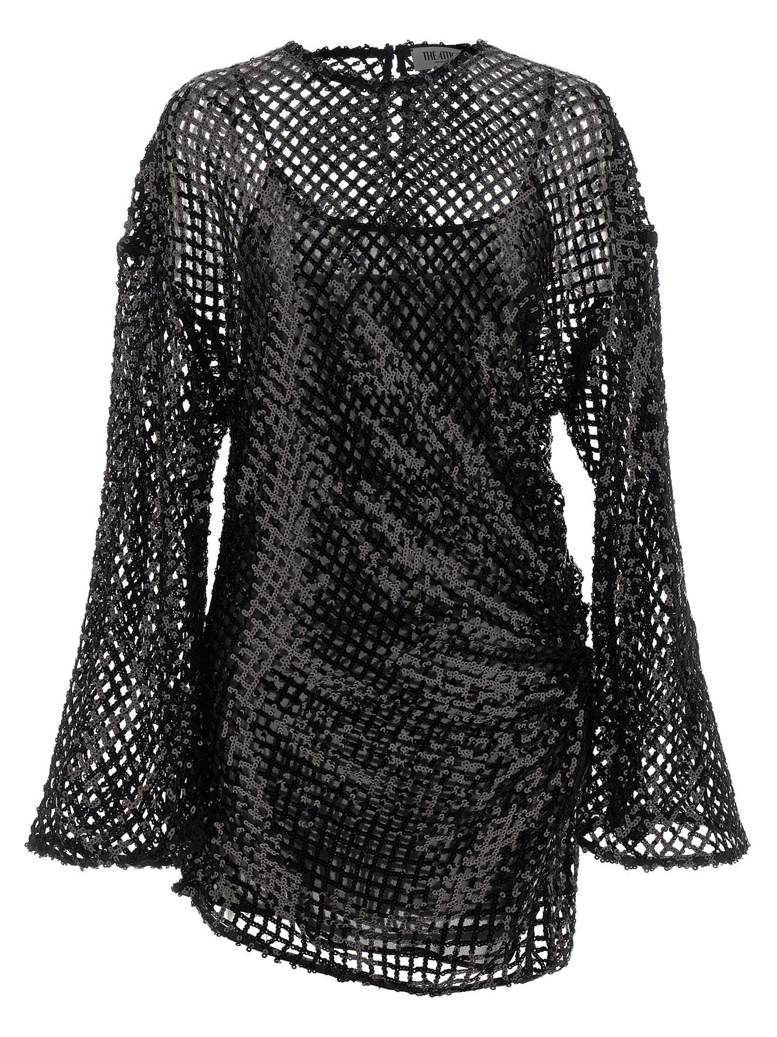 the attico sequin mesh dress