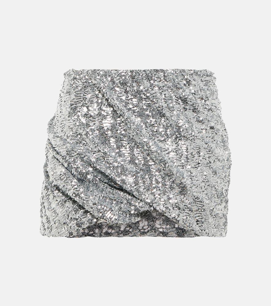 the attico sequined mini skirt
