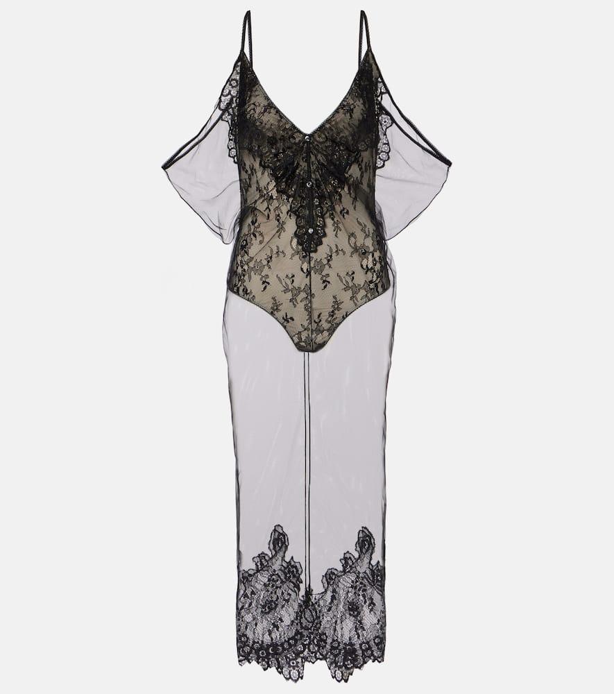 the attico sheer lace bodysuit