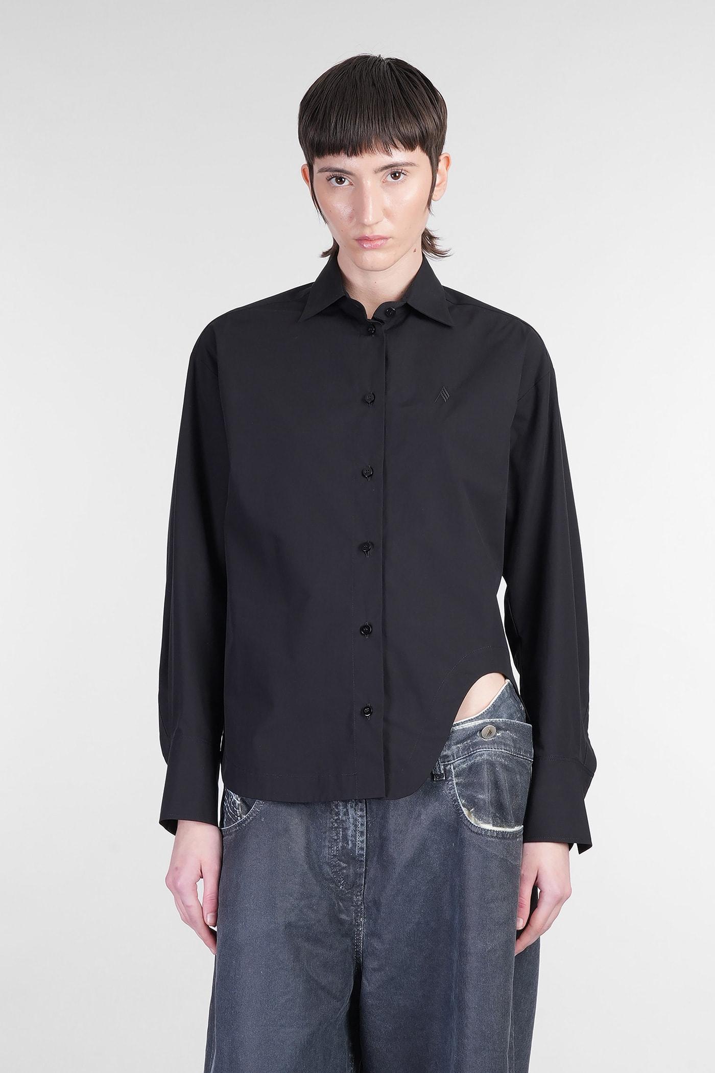 the attico shirt in black cotton