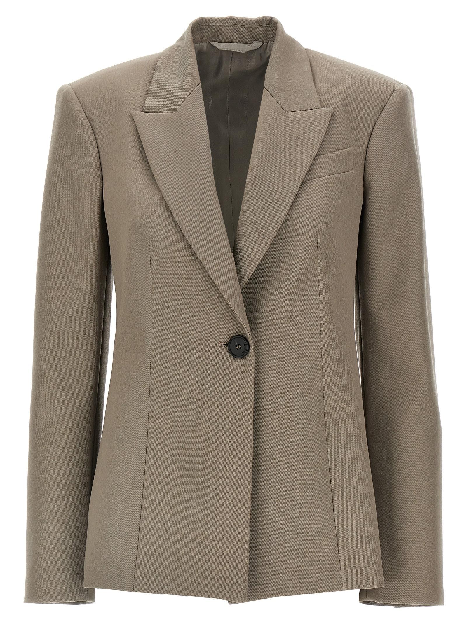 the attico single-breasted wool blazer