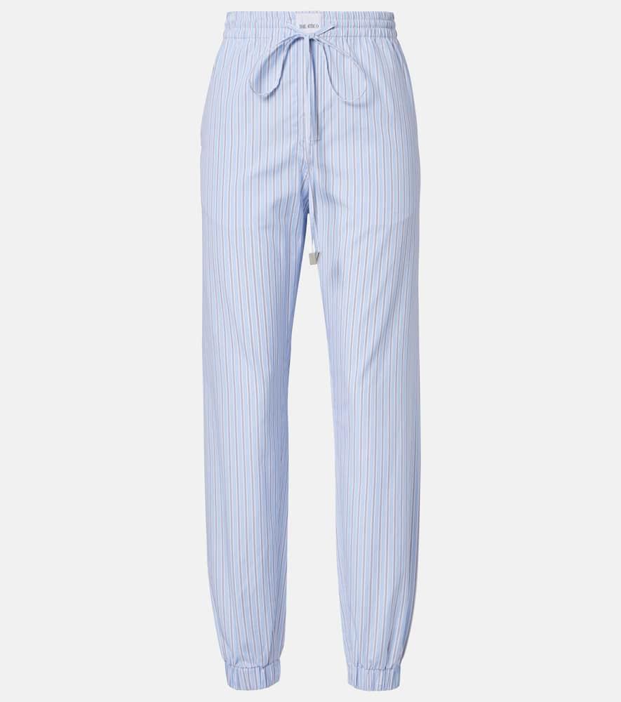 the attico striped cotton tapered pants