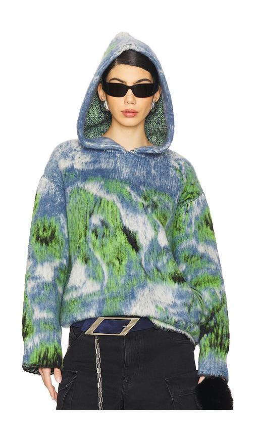 the attico sweater in blue,green.