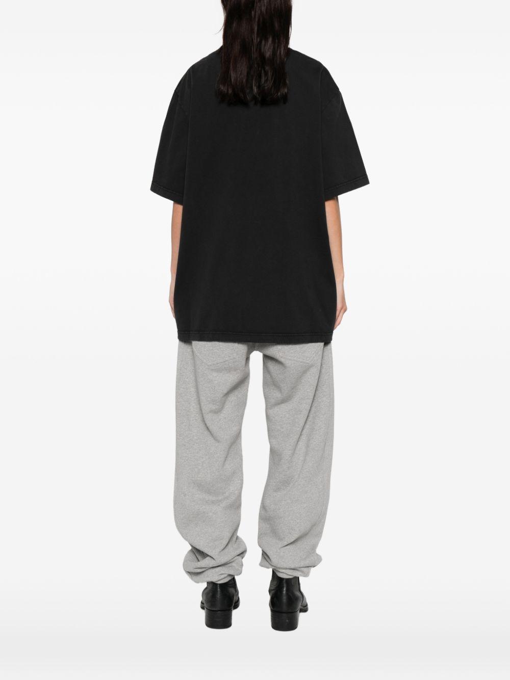 the attico t-shirts and polos black cotton - women