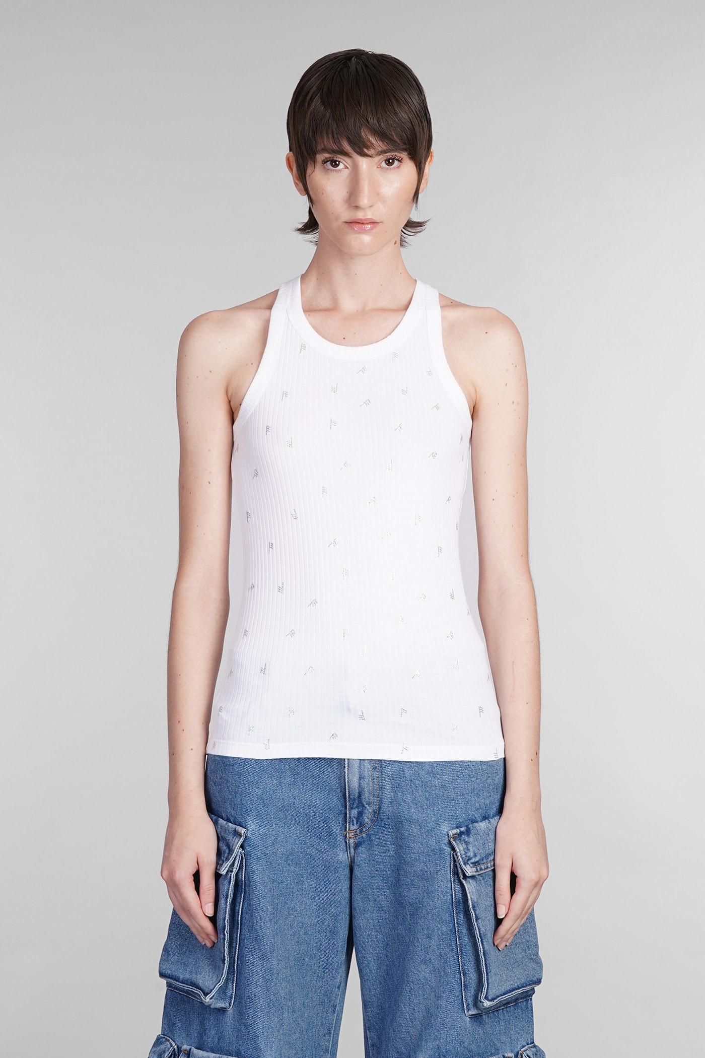 the attico tank top in white cotton