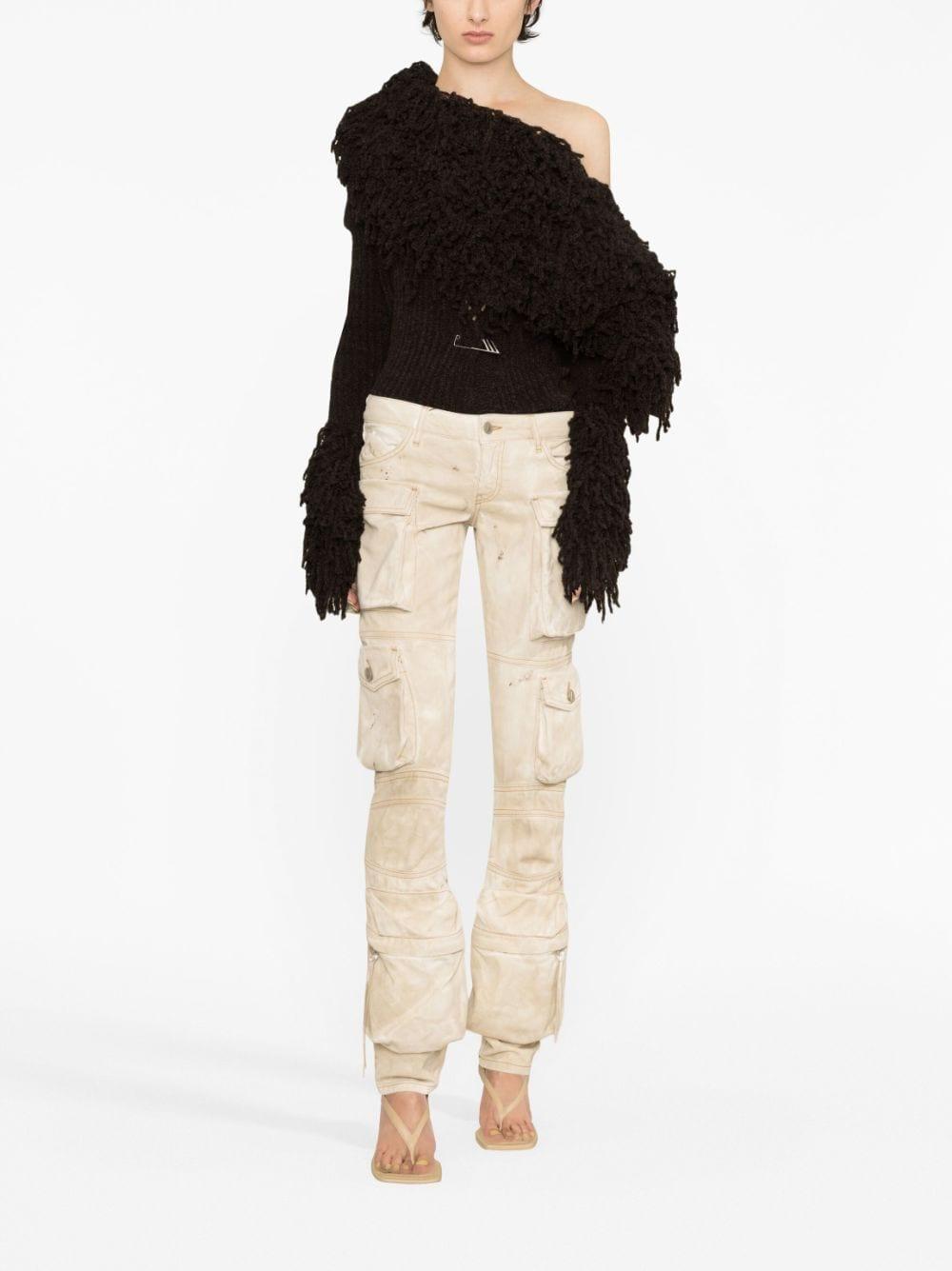 the attico trousers beige outer: cotton - women