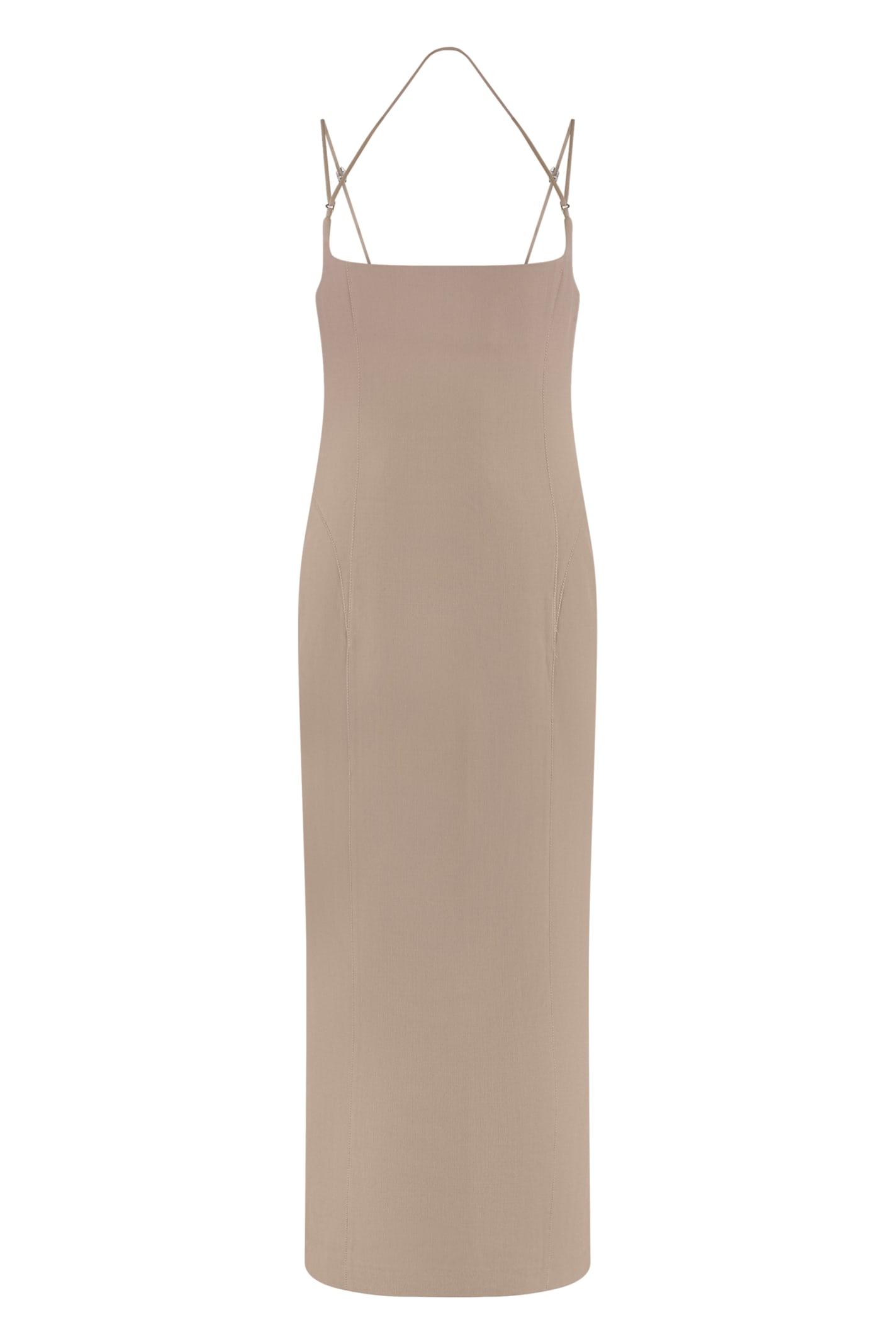 the attico virgin wool midi dress