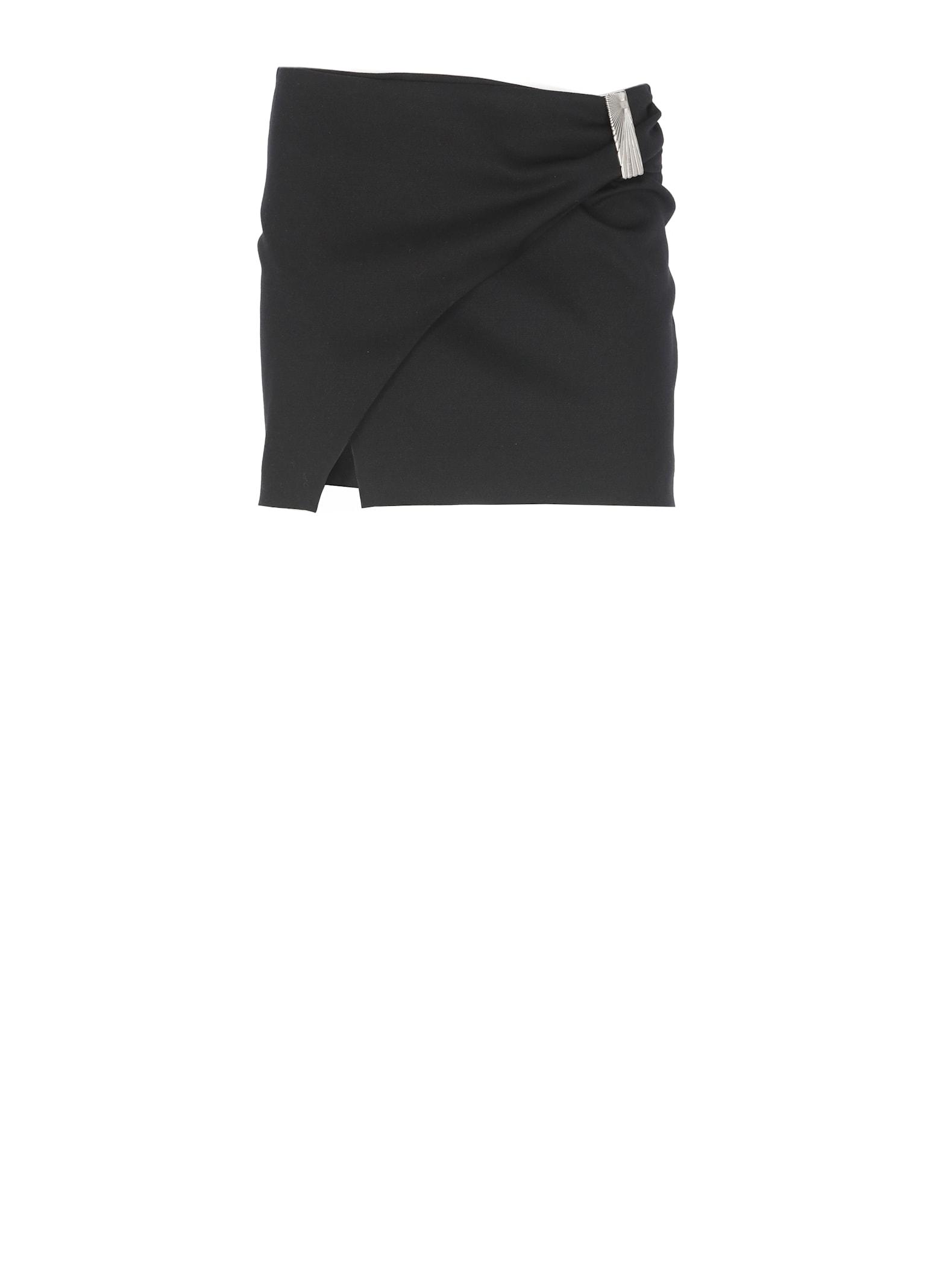 the attico virgin wool mini skirt