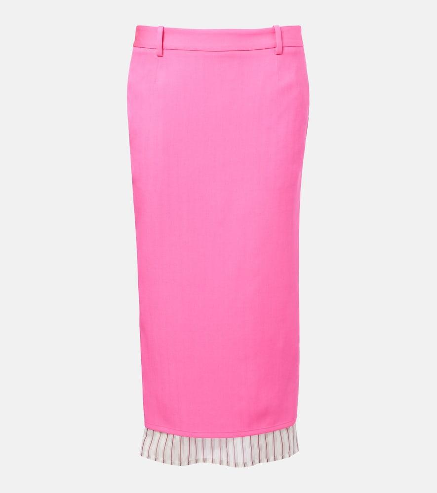 the attico virgin wool pencil skirt