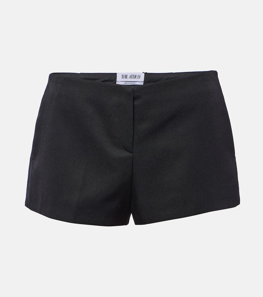 the attico virgin wool shorts