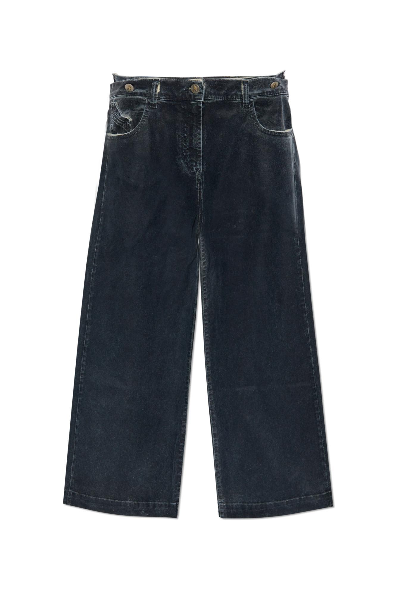the attico waxed wide-leg jeans