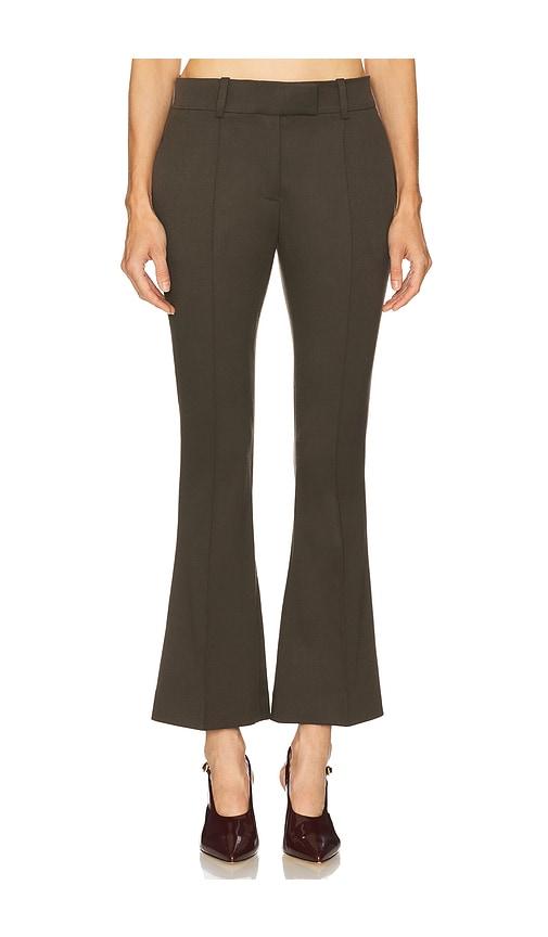 the attico wool long pant in brown.