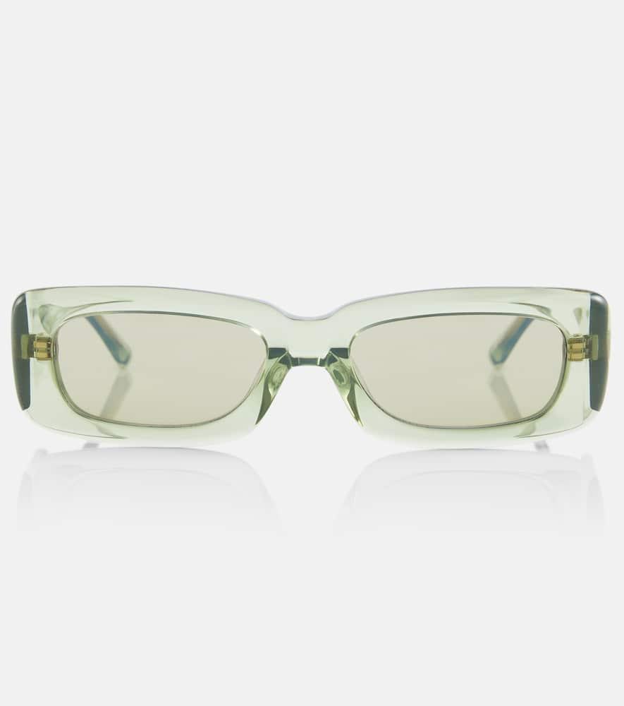 the attico x linda farrow mini marfa rectangular sunglasses