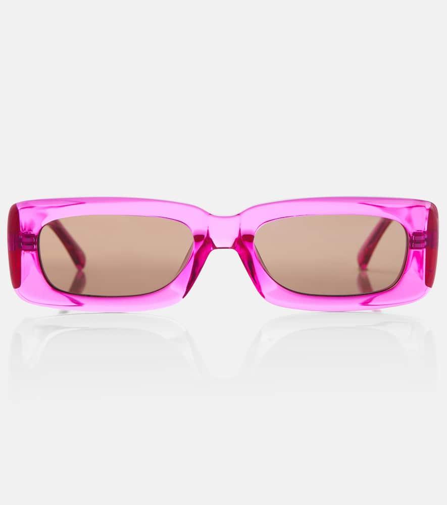 the attico x linda farrow mini marfa rectangular sunglasses