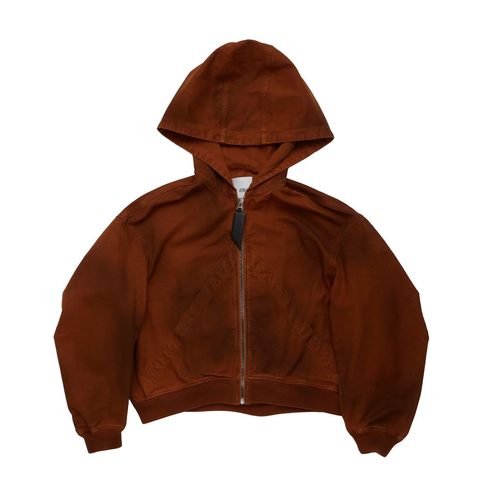 the attico zipped hooded jacket