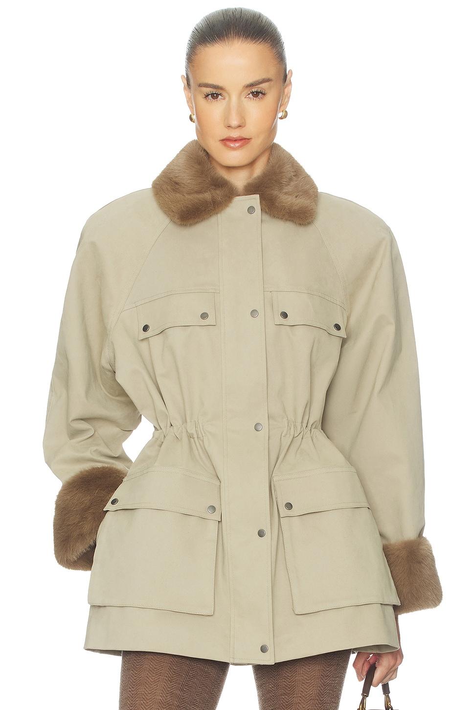 the balmoral jacket with faux fur trim