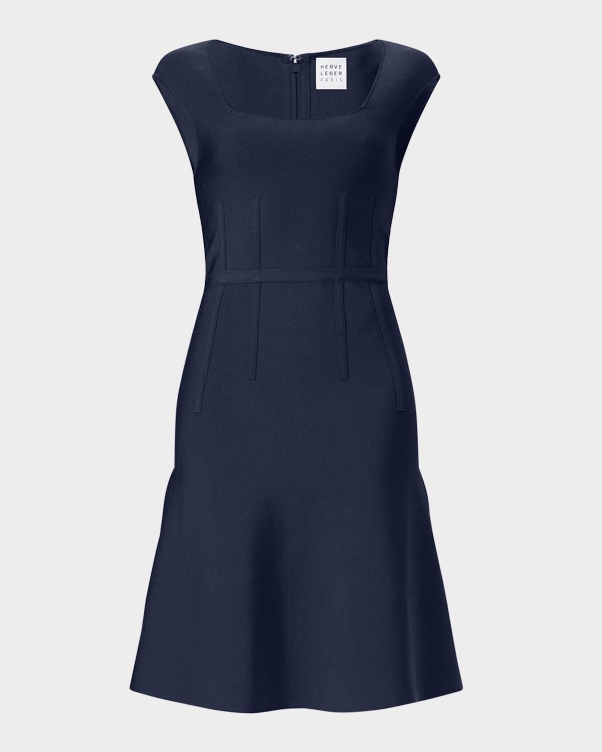 the beatrice seamed cap-sleeve dress