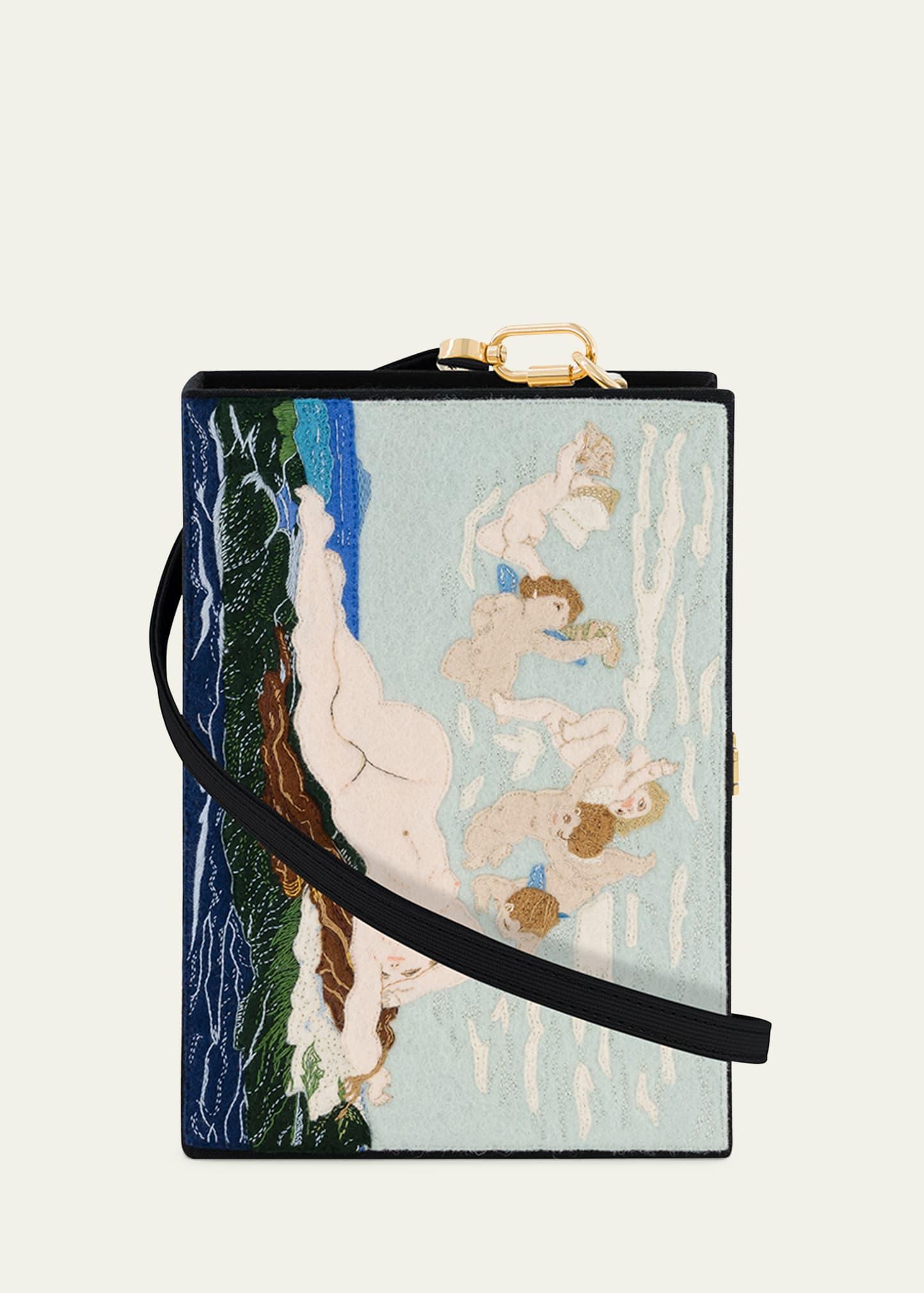 the birth of venus by sandro botticelli book clutch bag