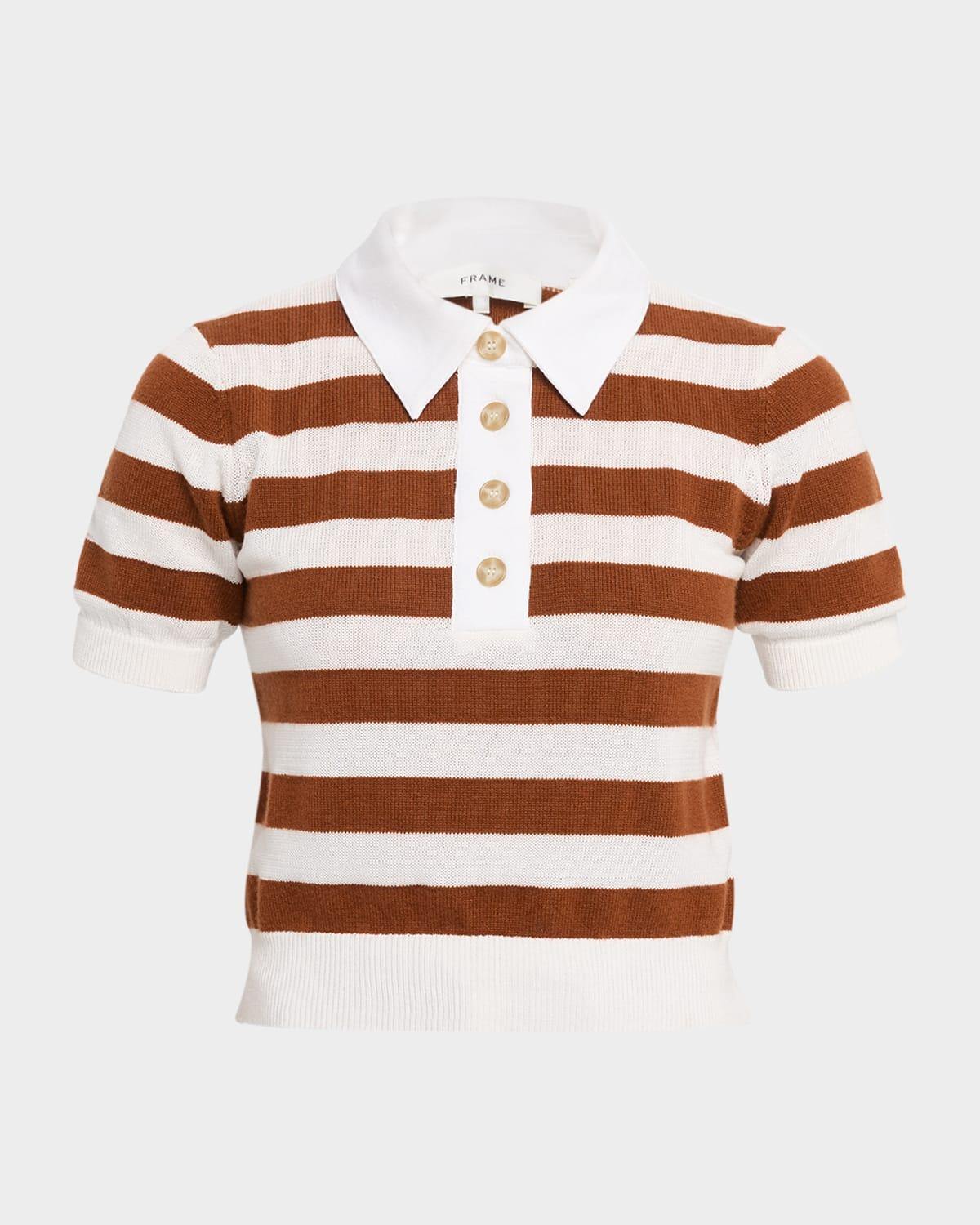 the bold stripe polo sweater