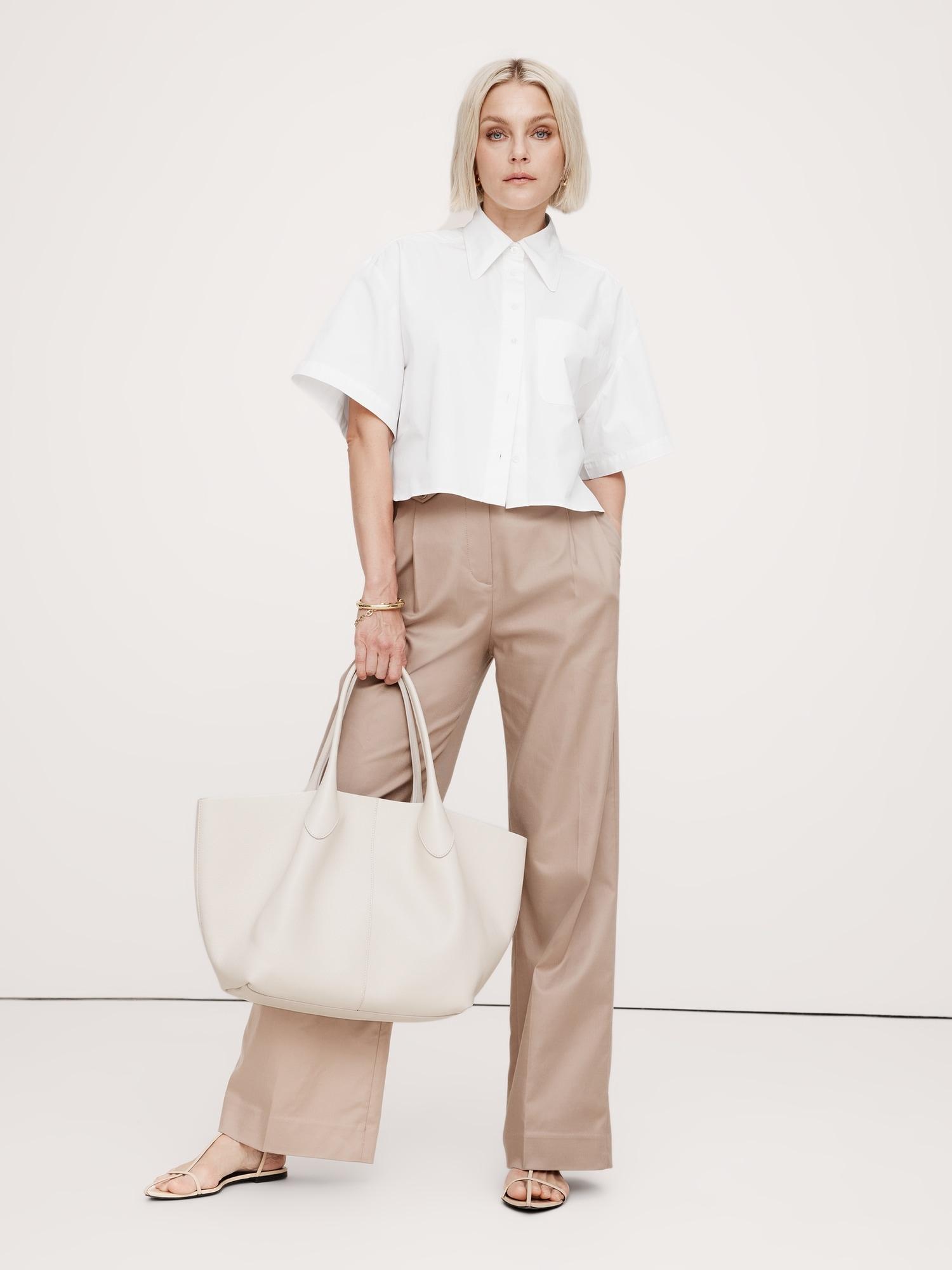 the boxy crop short-sleeve shirt
