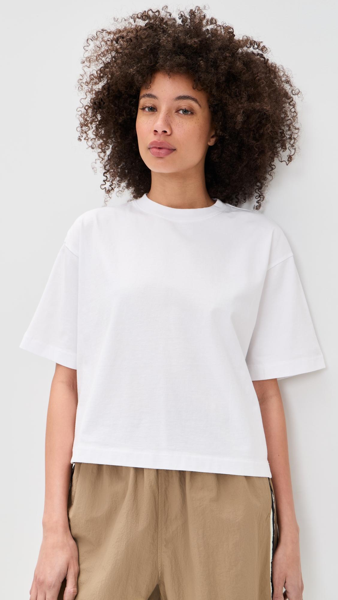 the boxy crop tee in allday jersey