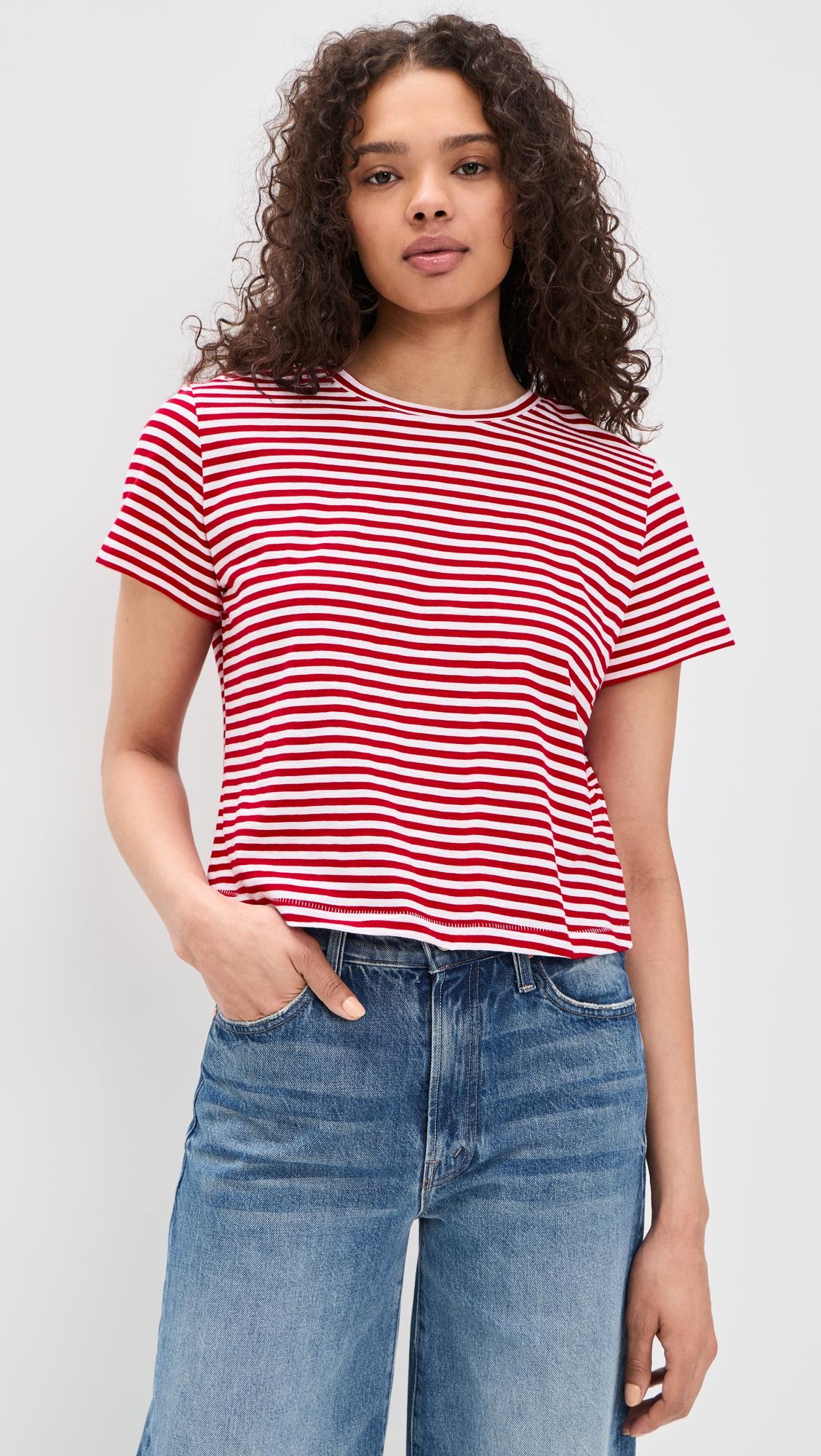 the boxy crop tee in soft slub