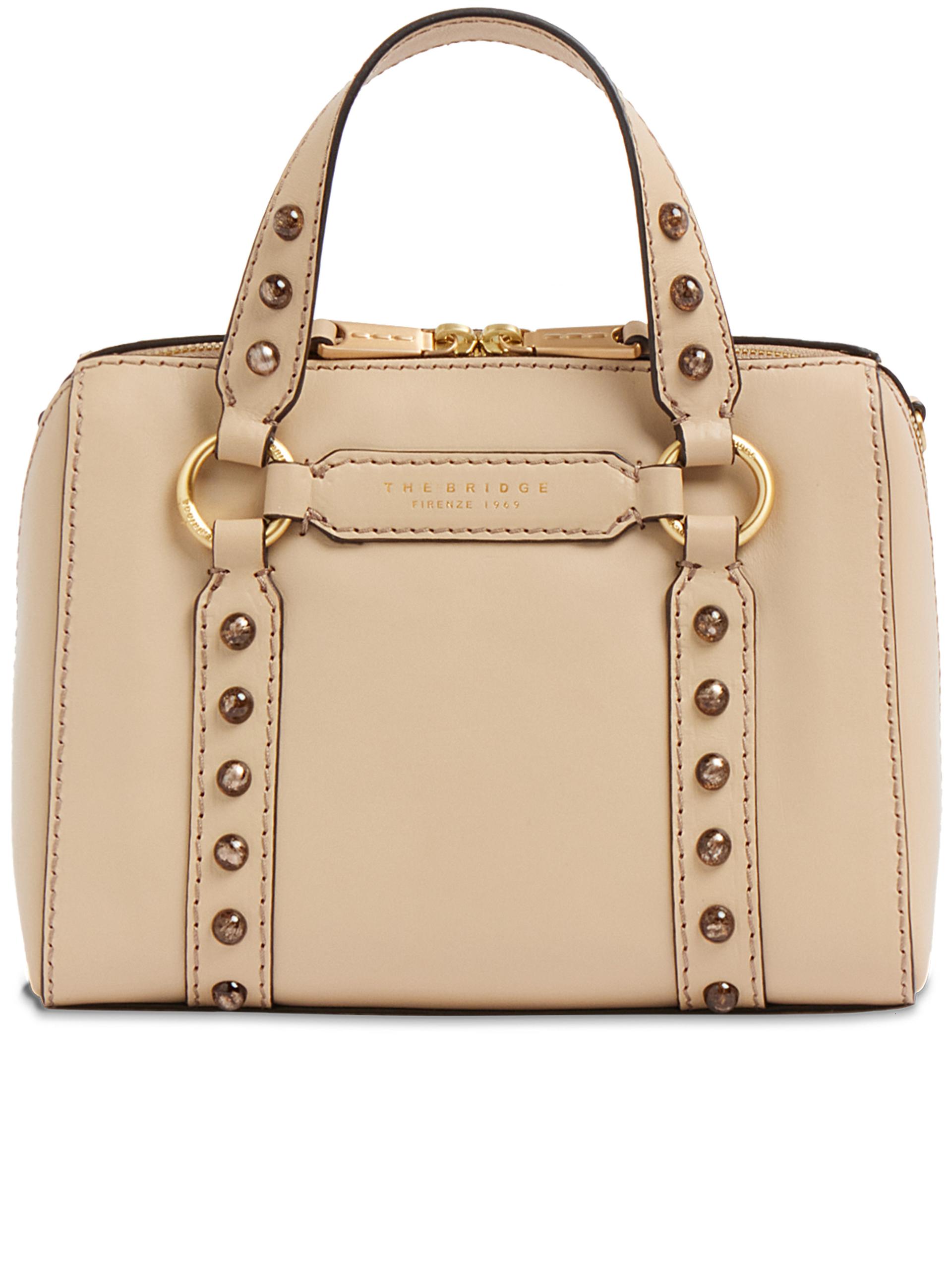 the bridge handbag w-shoulder nude & neutrals leather borsa - women