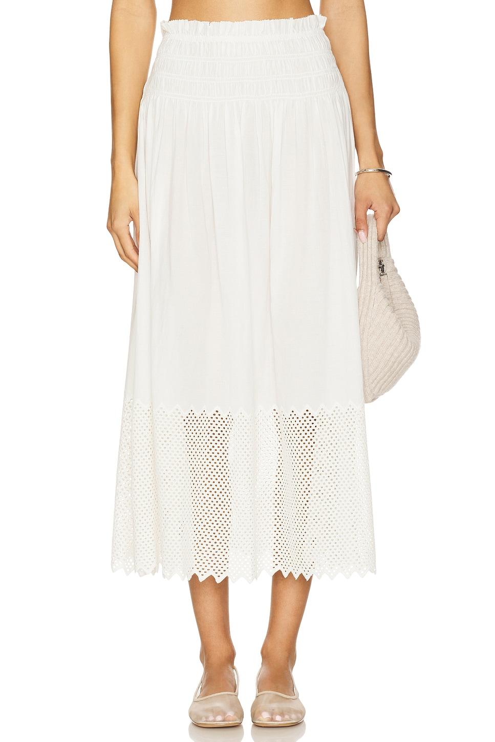 the canary skirt with honeycomb eyelet