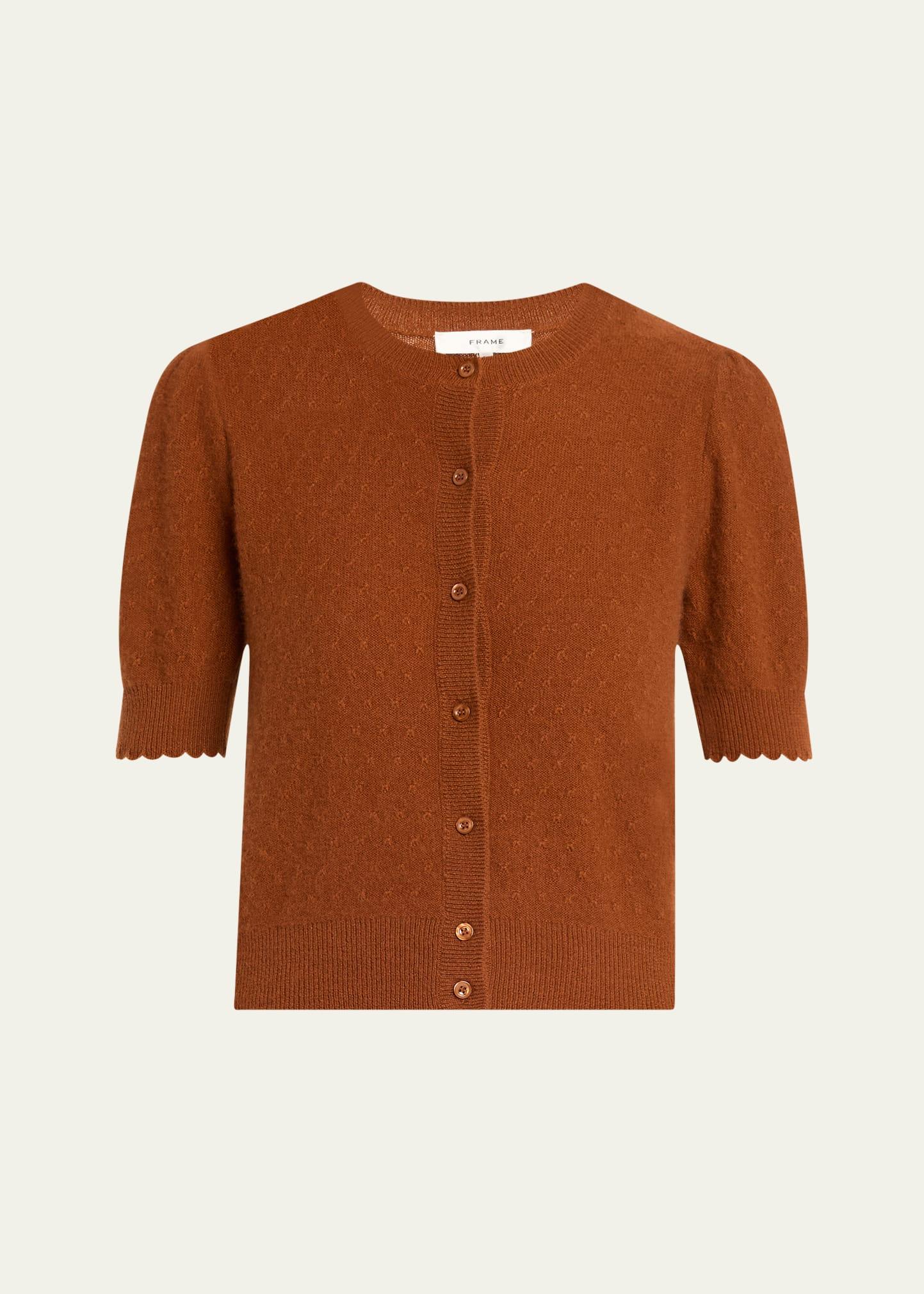 the cashmere pointelle cardigan