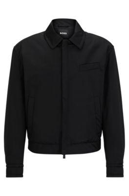 the change all-gender relaxed-fit bomber jacket- black men's casual jackets
