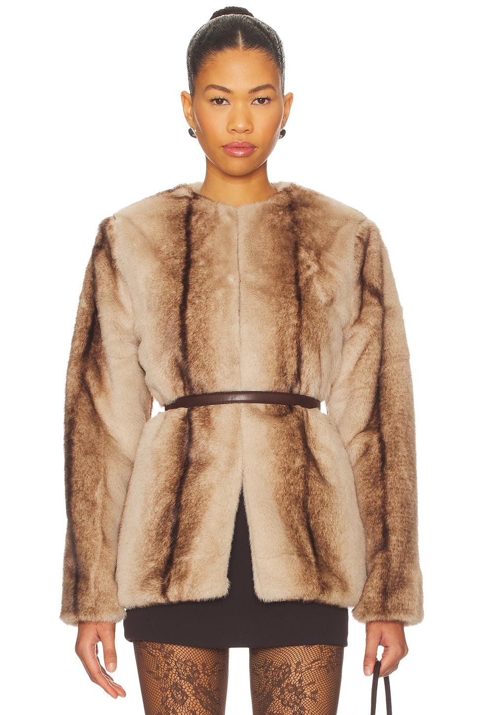 the city faux fur jacket
