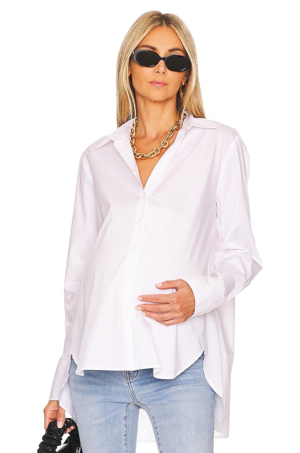 the classic button down maternity shirt