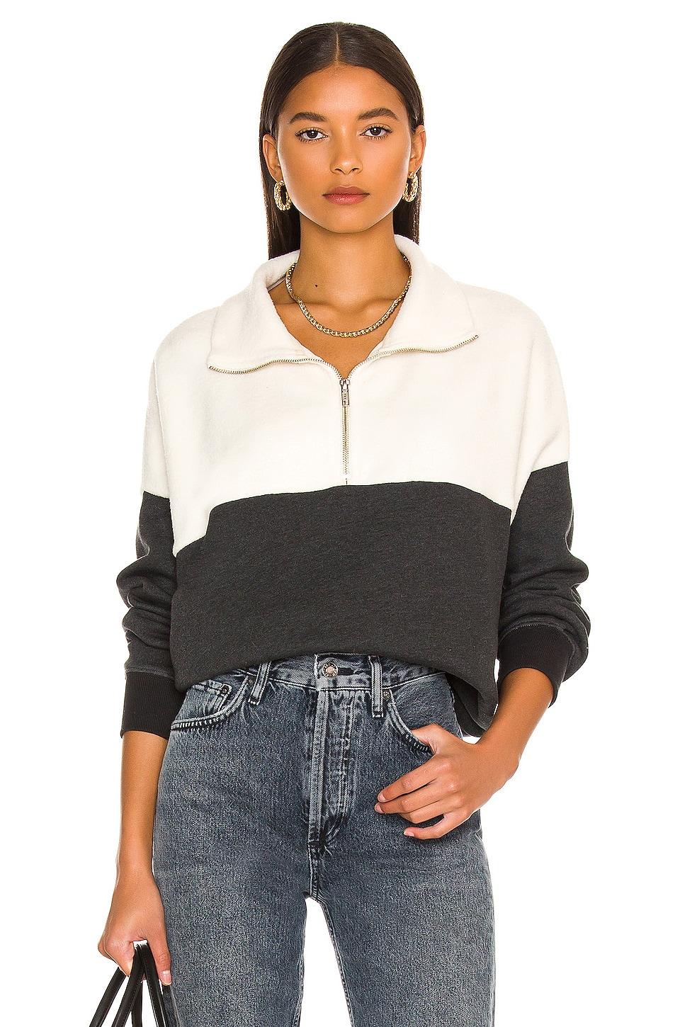 the colorblock fleece half-zip pullover