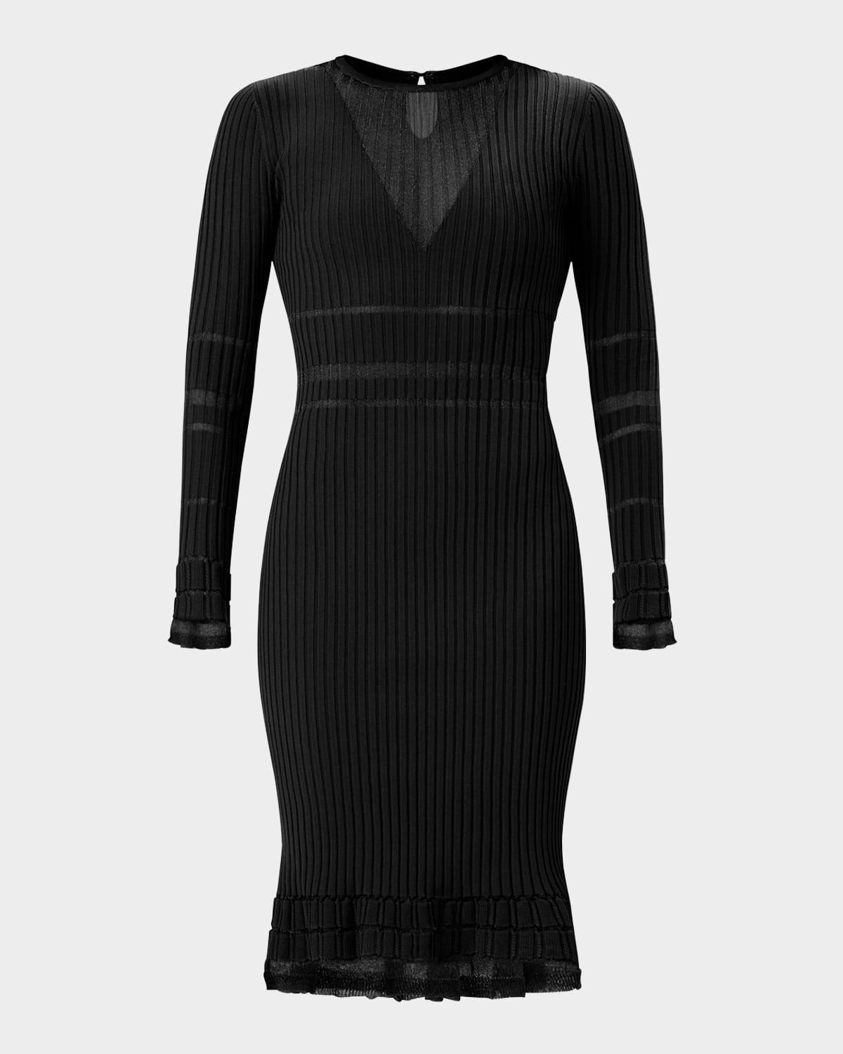 the connie ribbed illusion bodycon dress