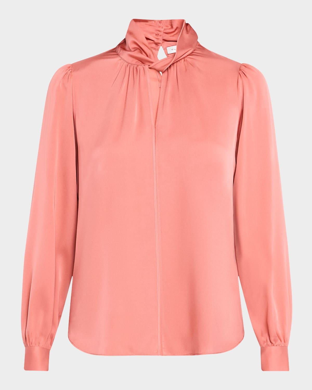 the cora cutout twist-front blouse