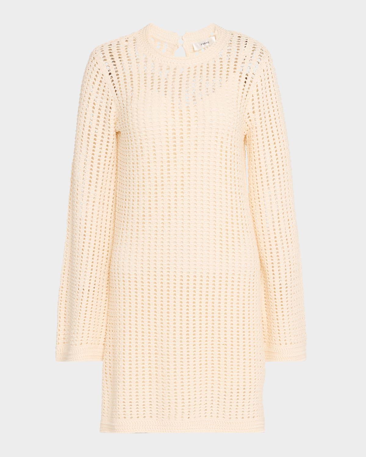 the crochet bell sweater dress - nm exclusive