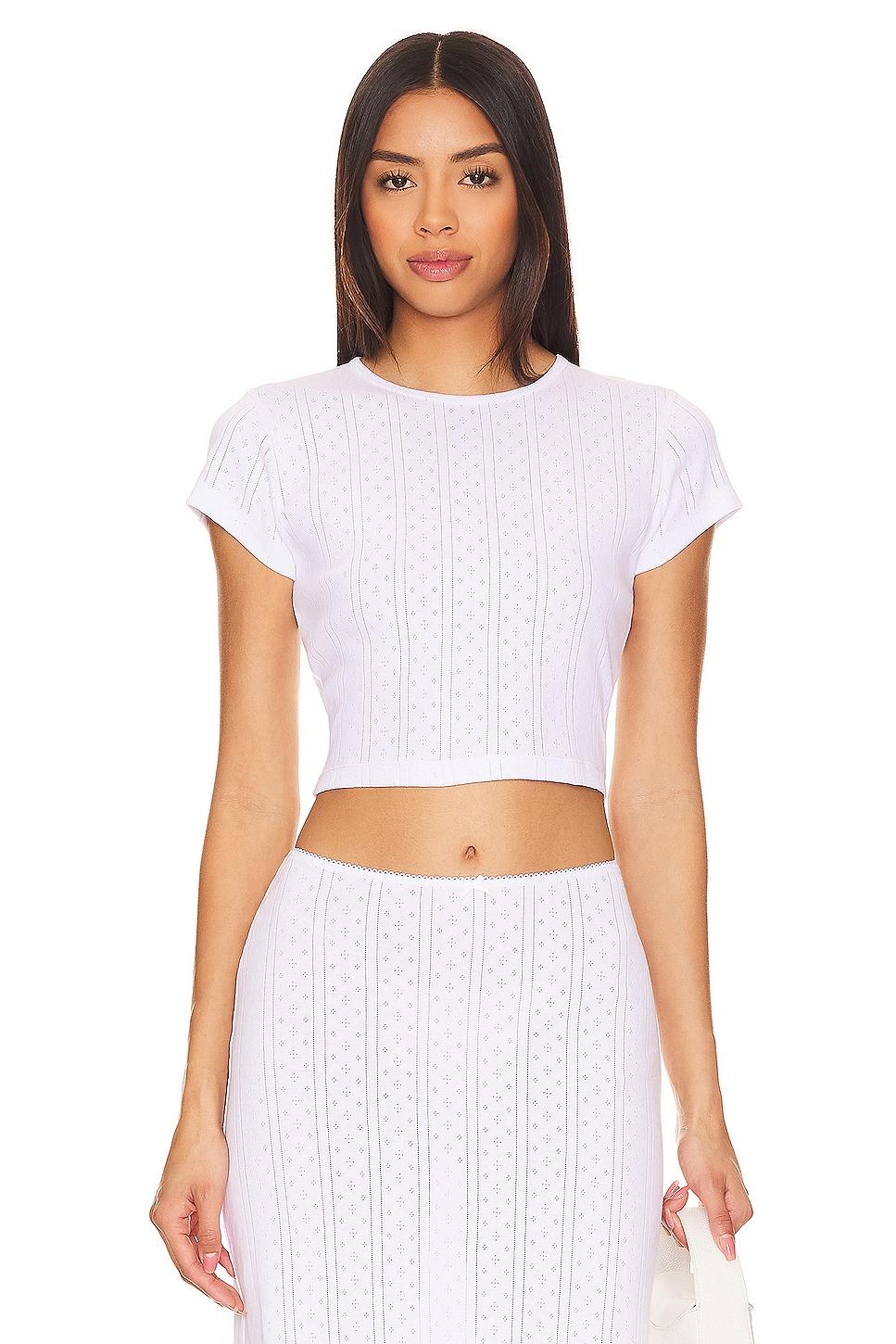the cropped baby tee in white