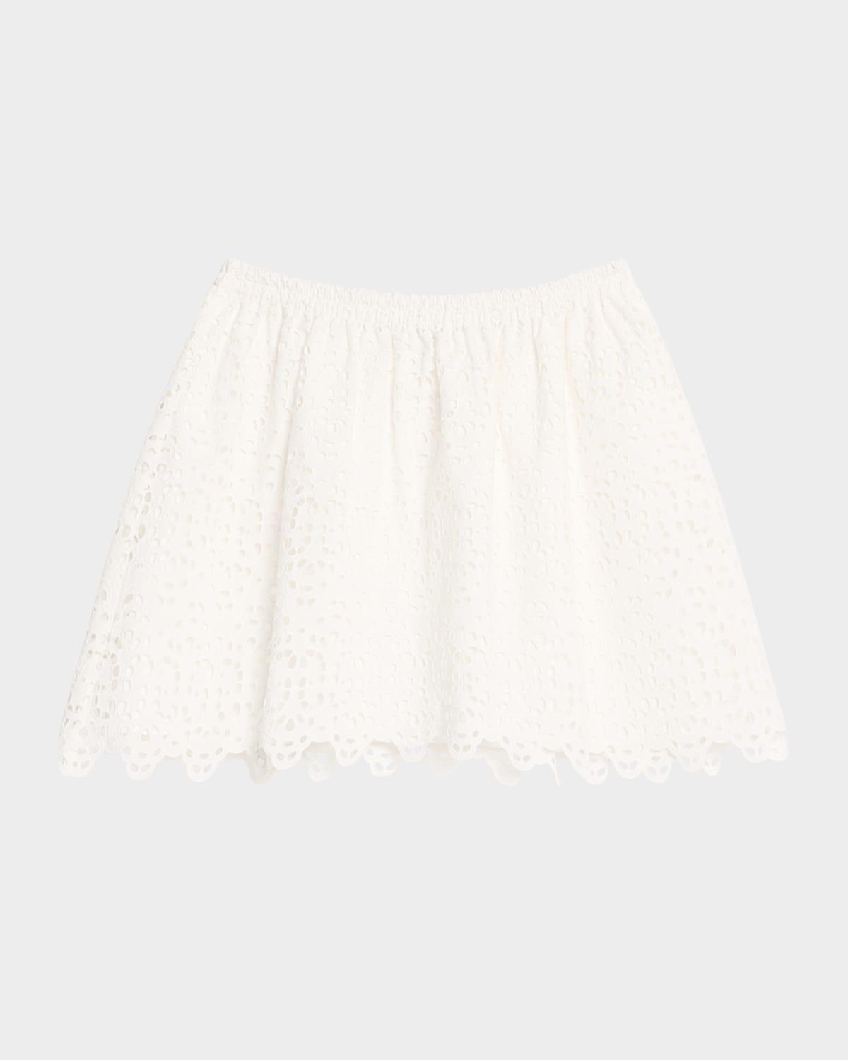 the deco eyelet mini skirt