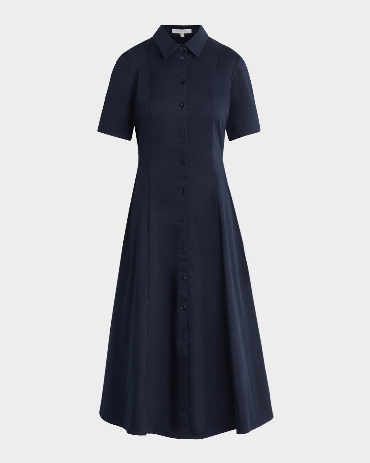the demure midi shirtdress