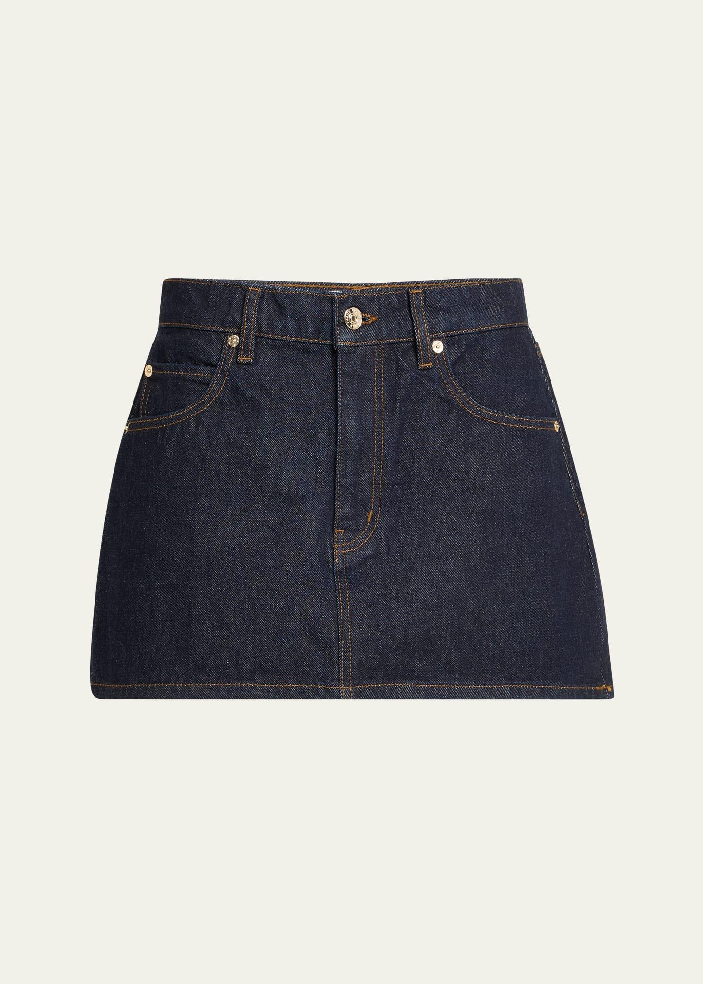 the denim mini skirt