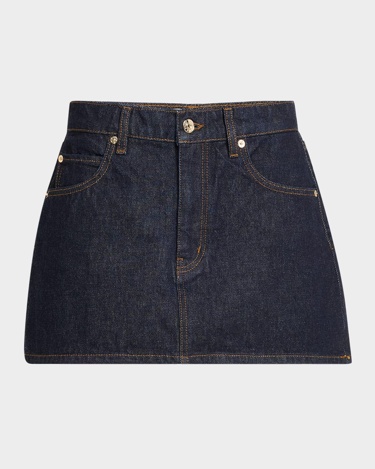 the denim mini skirt