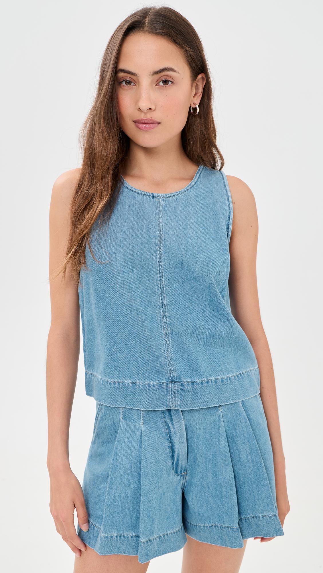 the denim shell tank top