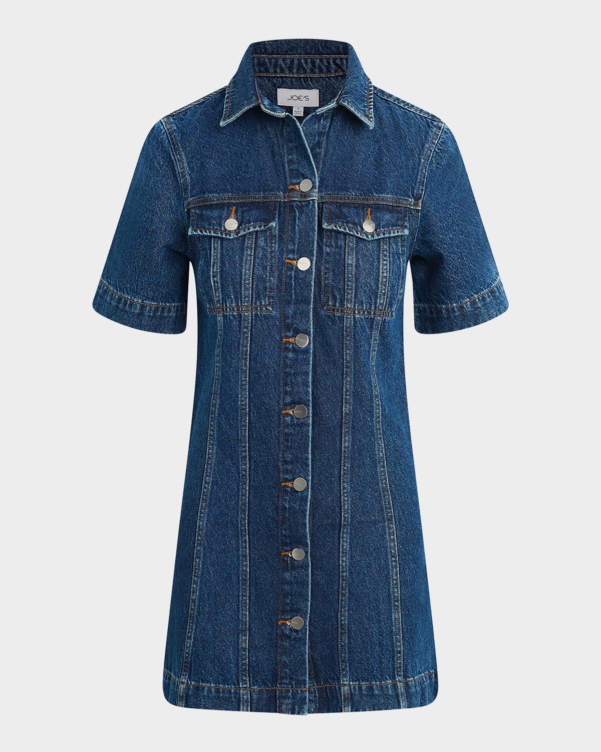 the denim trucker shift dress