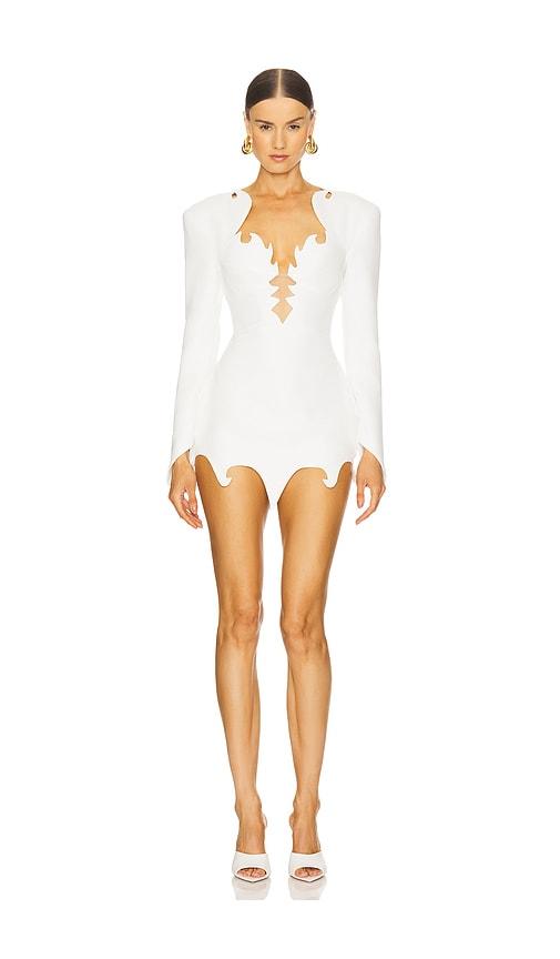the dolls house aurora mini dress in ivory.