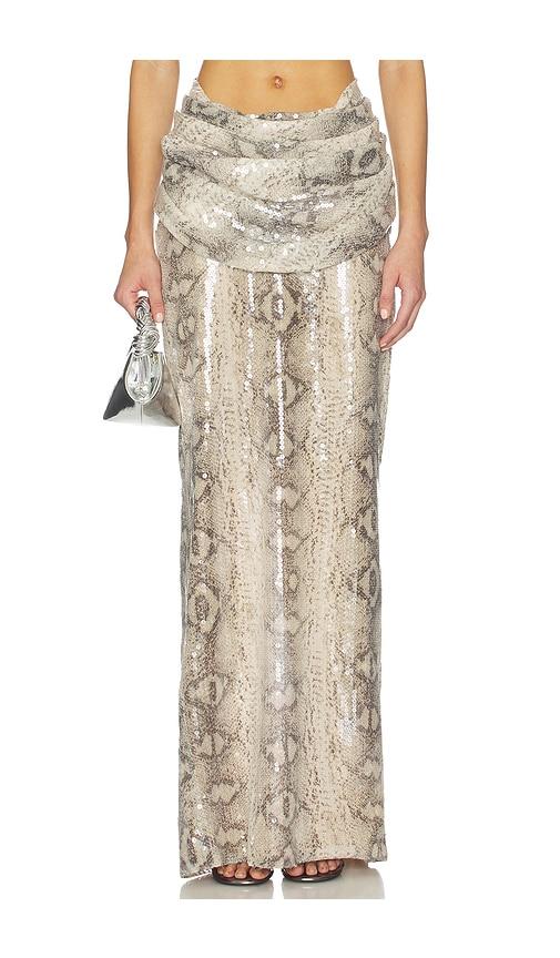 the dolls house hera maxi skirt in cream.